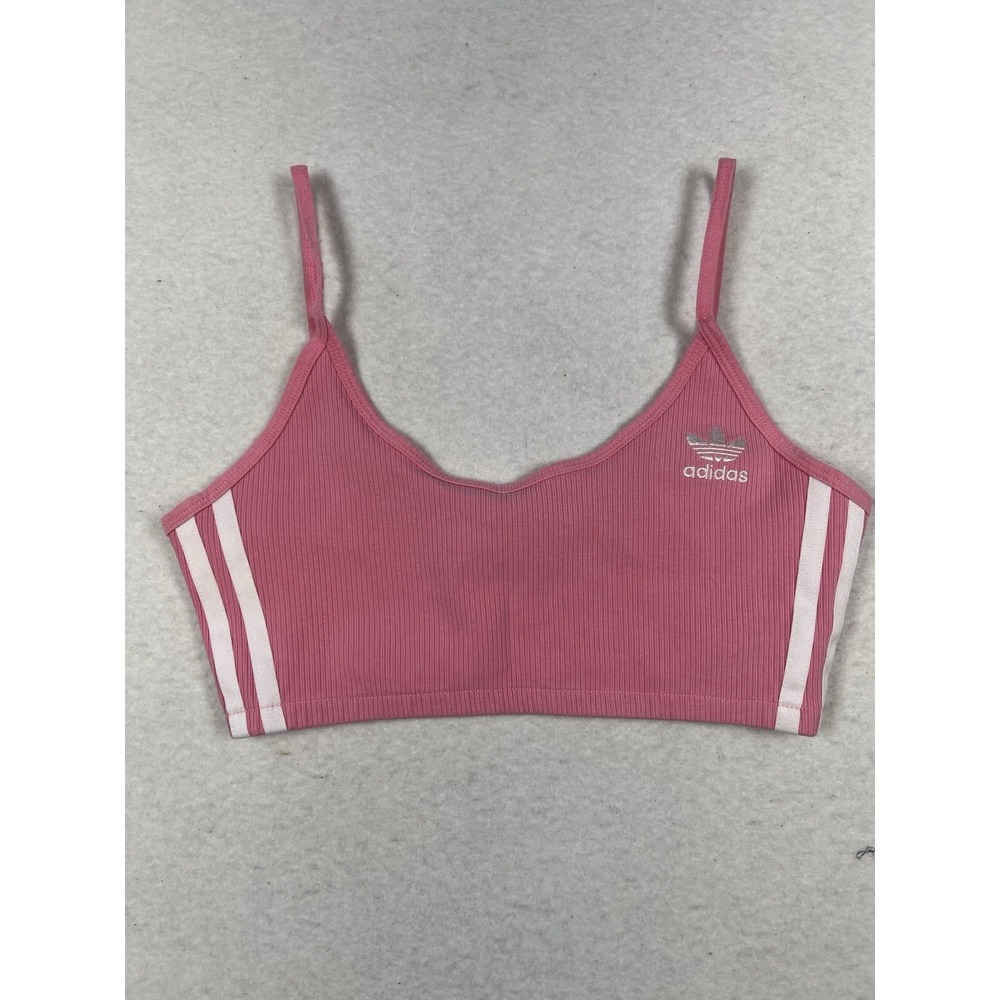 NWT Adidas Women's XS Adicolor Comfort Flex Cotton Scoop Bralette, Pink